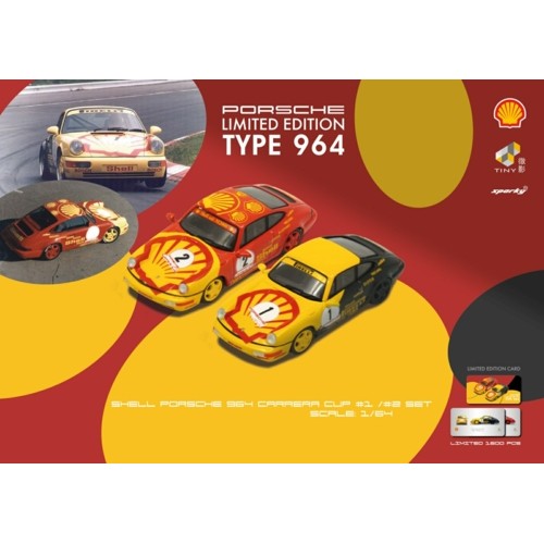 1/64 Shell Porsche 911 (964) Cup Combo Shell Pirelli No.1 Kaufmann And Shell Trophy (Sparky X Tiny X Shell)