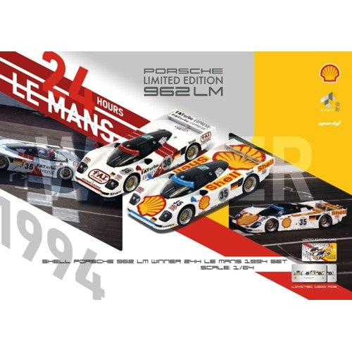 1/64 Porsche 962 Lm Shell Combo Winner Le Mans 1994 No.35 And No.36 (Sparky X Tiny X Shell)