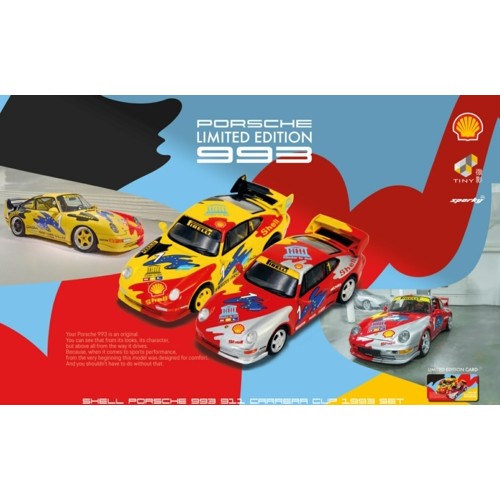 1/64 Porsche 993 Carrera Cup 1993 Shell Combo With Rear Spoiler (Sparky X Tiny X Shell)