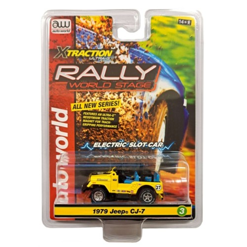 1/64 1979 Jeep Cj-7 No.27 Yellow Electric Slot Car