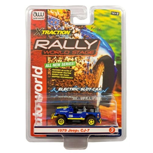 1/64 1979 Jeep Cj-7 No.441 Blue Firestone Electric Slot Car