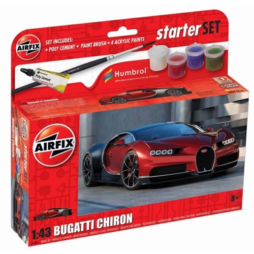 1/43 Small Starter Set New Bugatti Chiron (Plastic Kit)