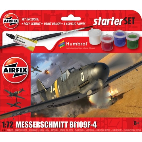1/72 Starter Set - Messerschmitt Bf109F-4 (Plastic Kit)