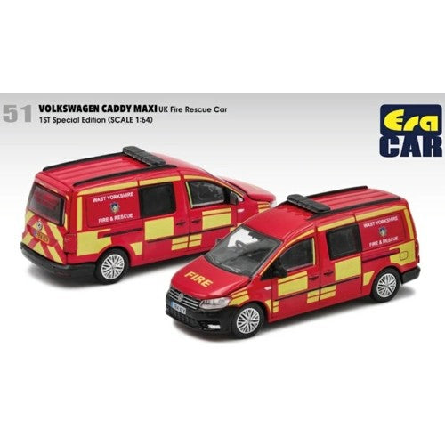1/64 51 Volkswagen Caddy Maxi - Uk Fire Rescue Car 1St Sp Edition