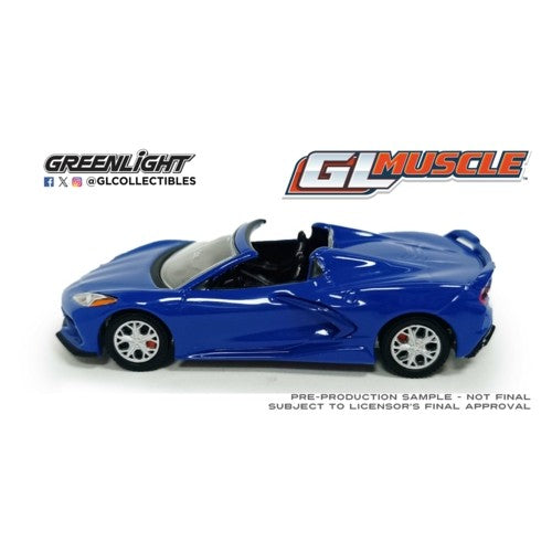 1/64 Gl Muscle Series 30 - Corvette Stingray Convertible 2021 - Elkhart Lake Blue