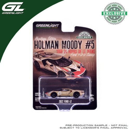 1/64 2022 Ford Gt - Holman Moody No.5 Heritage Edition - 1966 24 Hours Of Le Mans Ford 1-2-3 Sweep Tribute (Hobby Exclusive)