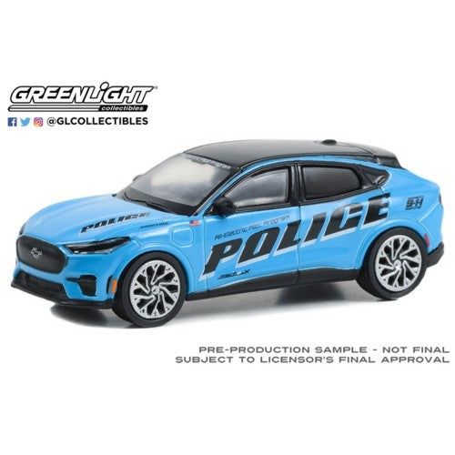 1/64 2022 Ford Mustang Mach-E Police Gt Performance Edition - All Electric Pilot Program Pilot Vehicle