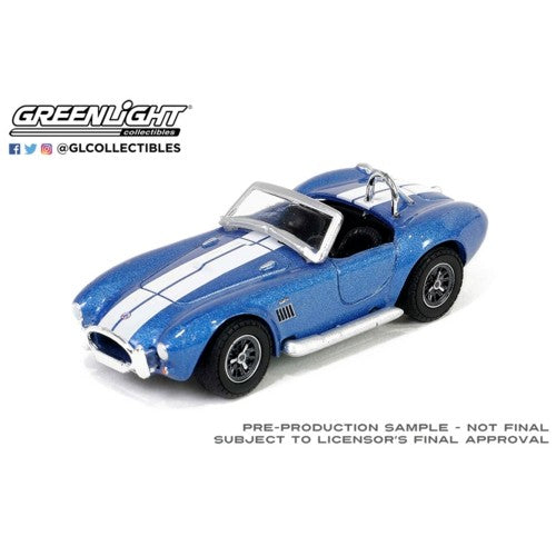 1/64 1965 Shelby Cobra 427 S/C - Carroll Shelby Centennial - Guardsman Blue With White Stripes