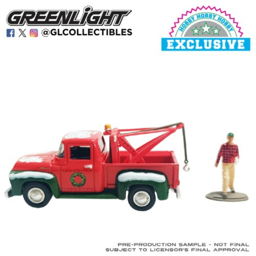 1/64 Christmas 2025 Series - Limited Edition - Ford F-100 Tow Truck 1956 - With Mechanic Figure (Hobby Exclusive)