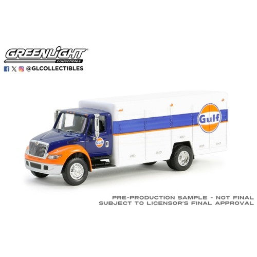 1/64 H.D. Trucks Series 25 - International Durastar 440 Delivery Truch - Gulf Oil Solid Pack