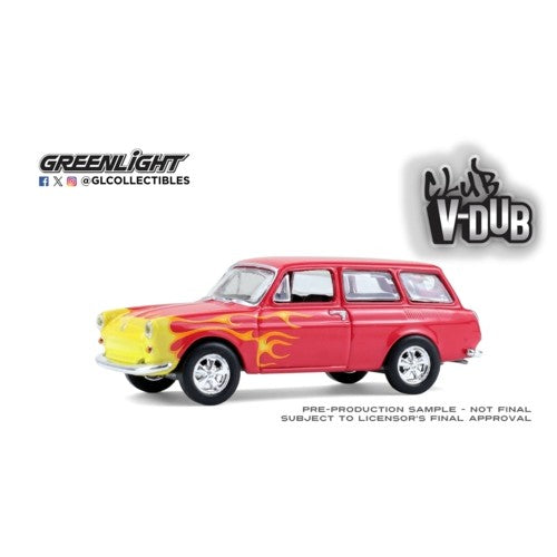 1/64 Club V Dub Series 21 - 1963 Volkswagen Type 3 Panel Van - Flames