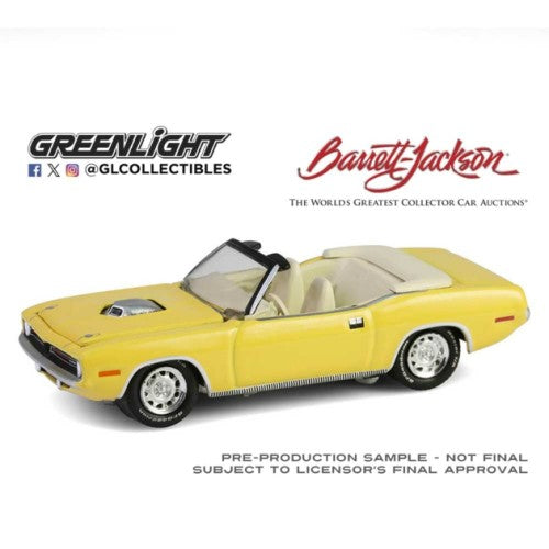 1/64 Barrett-Jackson Series 15 - 1970 Plymouth Cuda Convertible - Yellow - Scottsdale 2024