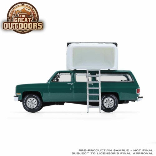 1/64 The Great Outdoors Series 4 - 1990 Chevrolet Suburban - Green With Modern Rooftop Counter