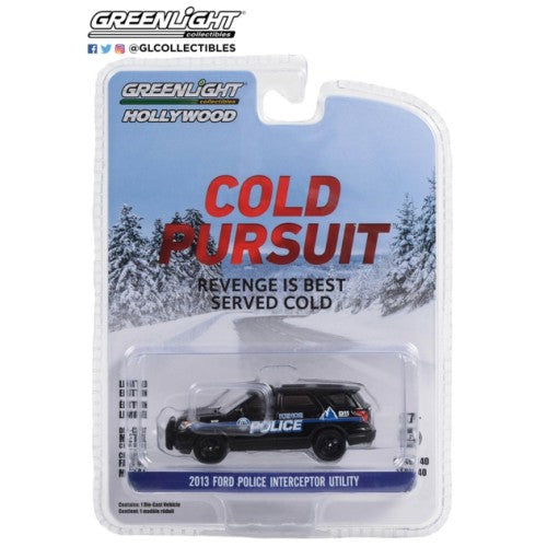 1/64 Hollywood Series 40 - Cold Pursuit (2019) - 2013 Ford Police Interceptor Utility - Kehoe Police Department, Kehoe, Colorado Solid Pack