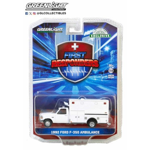 1/64 First Responders - 1992 Ford F-350 Ambulance - White