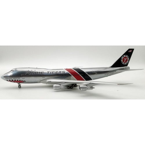 1/200 N800Ft Flying Tigers 747-123F Polished With Stand And Key Tag