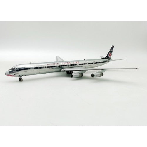 1/200 N779Ft Flying Tiger Line Dc-8-63F Polished With Stand And Key Tag