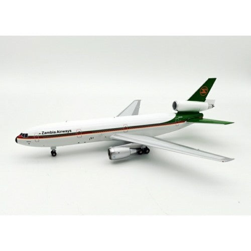 1/200 Zambia Airways Mcdonnell Douglas Dc-10-30 N3016Z With Stand