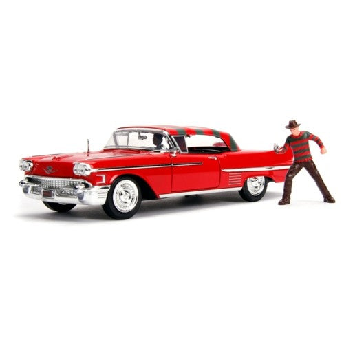 1/24 1958 Cadillac Series 62 With Freddy Krueger Figure A Nightmare On Elm Street