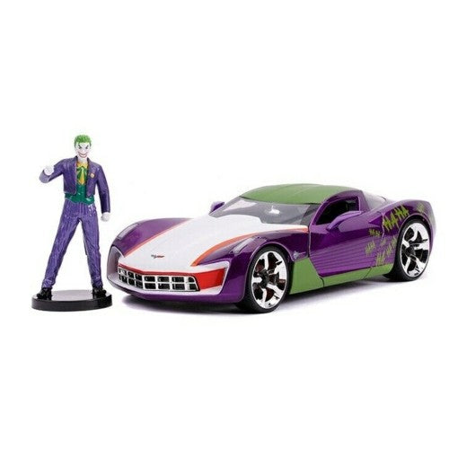 1/24 2009 Chevy Corvette Stingray Dc Comics With Joker Figure
