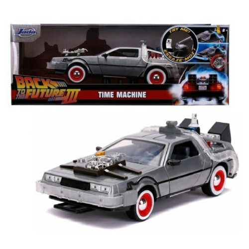 1/24 Back To The Future Iii Time Machine Delorean With Working Lights