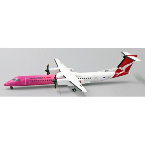 1/200 Qantaslink Bombardier Dash 8-Q400 Pink Ribbon Reg: Vh-Qoh With Stand