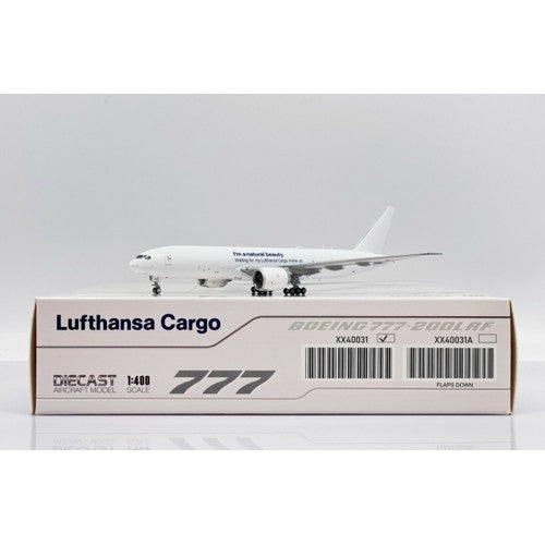 1/400 Lufthansa Cargo Boeing 777-200Lrf Natural Beauty Reg: D-Alfj With Antenna