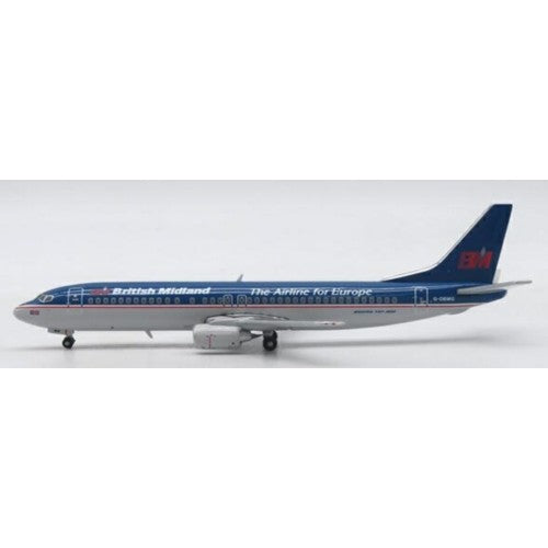 1/400 British Midland Boeing 737-400 The Airline For Europe Reg: G-Obmg With Antenna