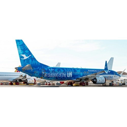 1/400 Xiamen Airlines Boeing 737-8 Max United Nations Goal Livery Reg: B-20Cp With Antenna