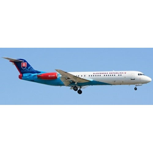 1/200 Slovakia Government Flying Service Fokker 100 Reg: Om-Byb With Stand