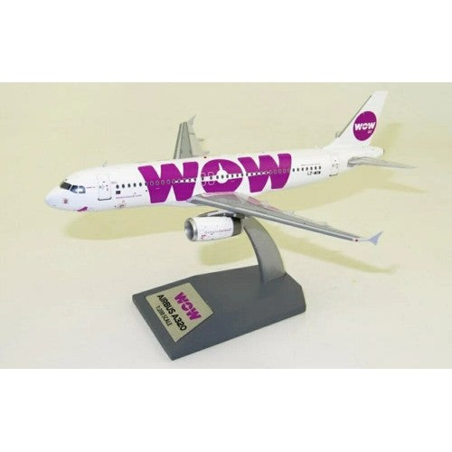 1/200 Wow Air Airbus A320-232 Lz-Wow With Stand