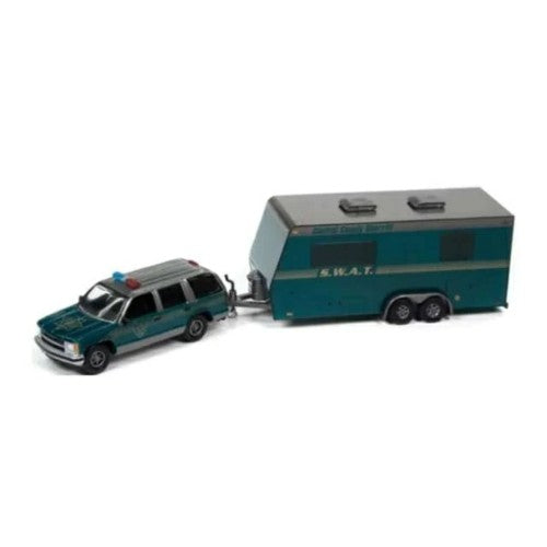 1/64 1997 Chevy Tahoe With Camper Trailer Truck And Trailer