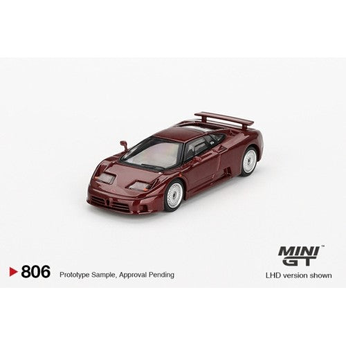 1/64 Bugatti Eb110 Gt Dark Red Metallic (Lhd) Blister Packaging