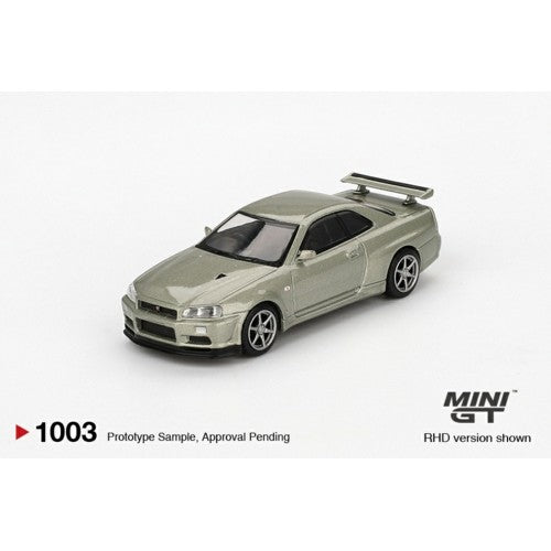 1/64 Nissan Skyline Gt-R (R34) V-Spec Ii Nurmillenium Jade (Rhd) Blister Packaging