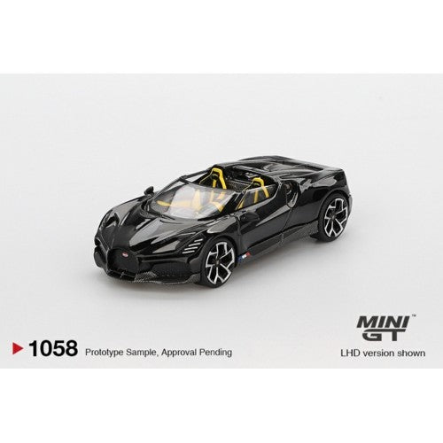 1/64 Bugatti W16 Mistral Black (Lhd) Blister Packaging
