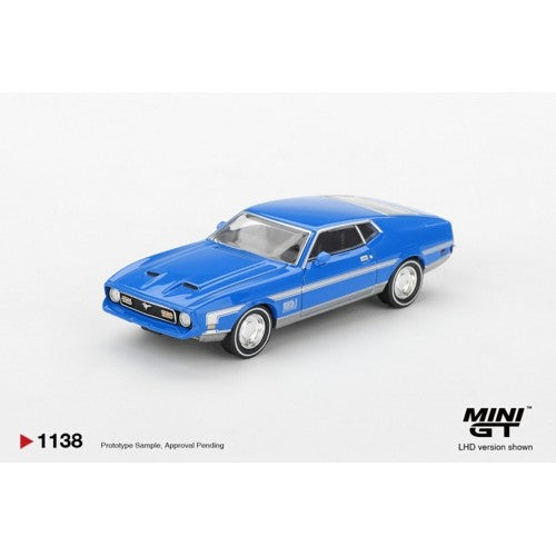 1/64 Ford Mustang Mach 1 Grabber Blue (Lhd)