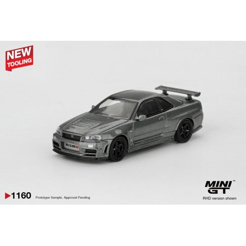 1/64 Nissan Skyline Gt-R Dark Metal Grey (Nismo Bnr34 Crs Version) (Rhd) Blister Packaging