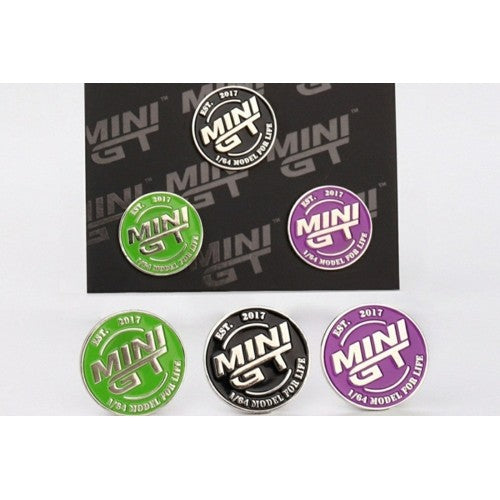 Mini Gt Metal Emblem Set - Black/Purple/Green