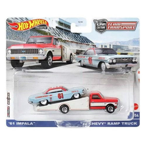 Hot Wheels Team Transport '61 Impala '72 Chevy Ramp Truck #54