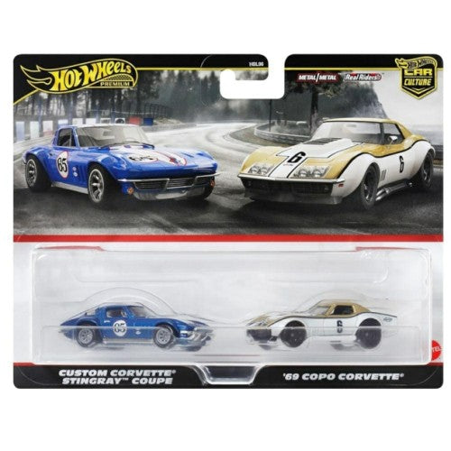 Hot Wheels 2 Pack Custom Corvette Singray Coupe And '68 Copo Corvette
