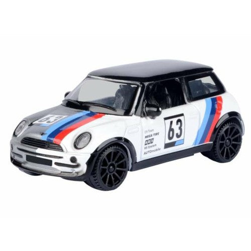 1/43 Mini Cooper No.63 Gt Racing White Black Blue Red