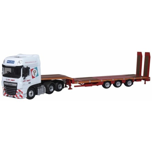1/76 Pollock Lift And Shift Daf Xf Euro 6 Semi Low Loader