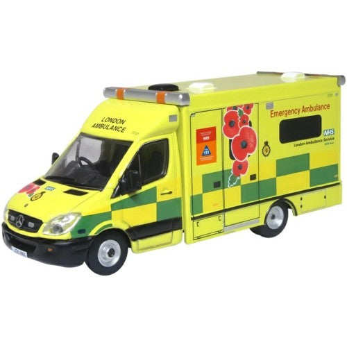1/76 Mercedes Ambulance London Ambulance Service (Remembrance Day)