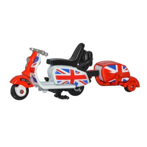 1/76 Scooter And Trailer Union Jack
