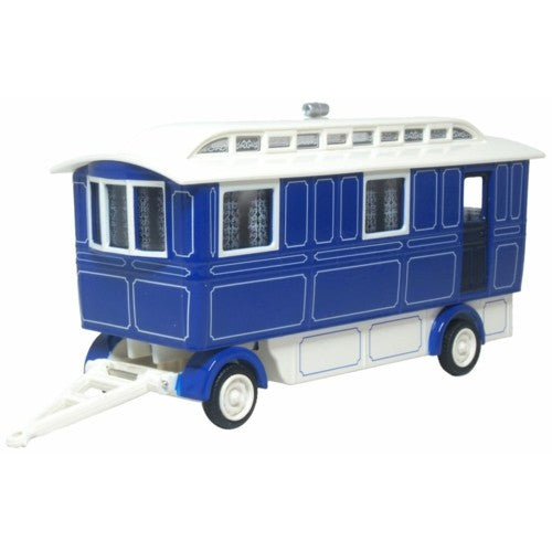 1/76 Showmans Caravan Blue/Cream