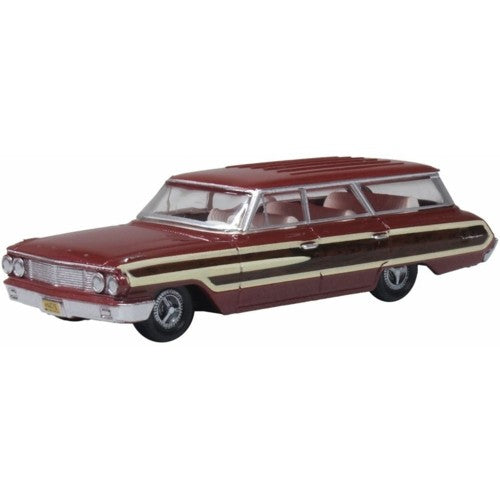 1/87 1964 Ford Country Station Wagon Squire Vintage Burgundy
