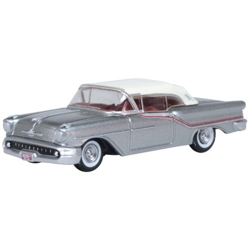 1/87 1957 Oldsmobile 88 Convertible (Closed) Juneau Gray/Accent Red/White