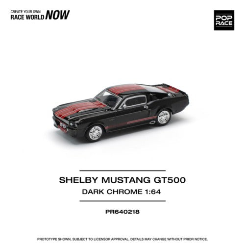 1/64 Shelby Mustang Gt500 Dark Chrome