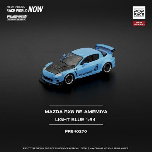 1/64 Mazda Rx-8 Re-Amemiya - Light Blue
