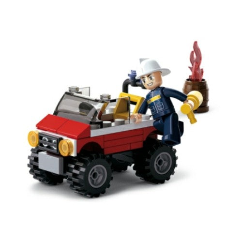 Fire Police Car 58Pcs